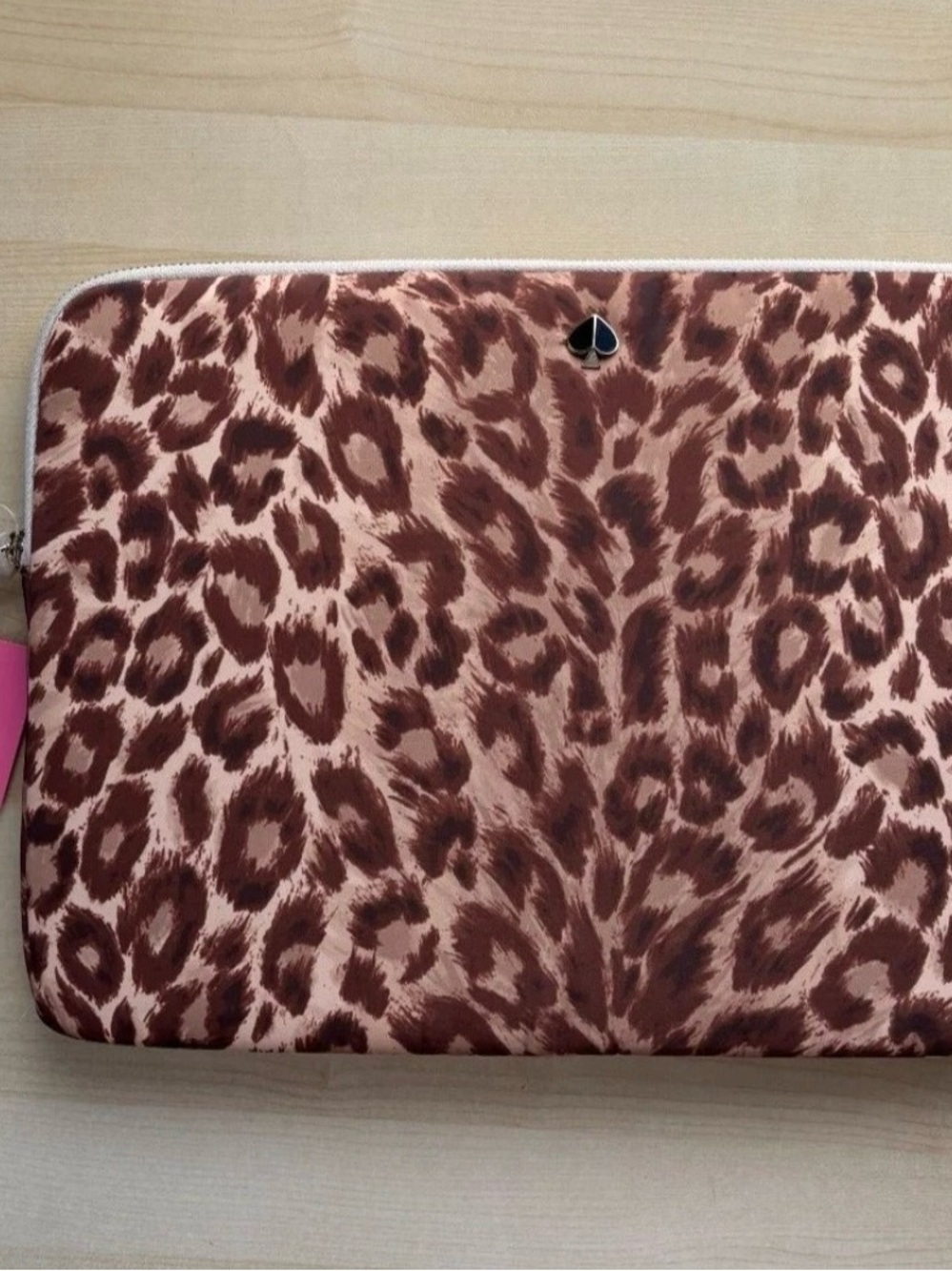 NWT Kate Spade Brown Leopard Print Tech Sleeve